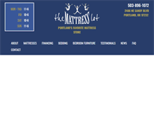 Tablet Screenshot of mattresslot.com